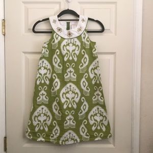 Green and white Gymboree dress size 12